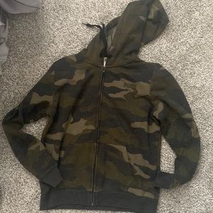 PINK camo full zip hoodie size M